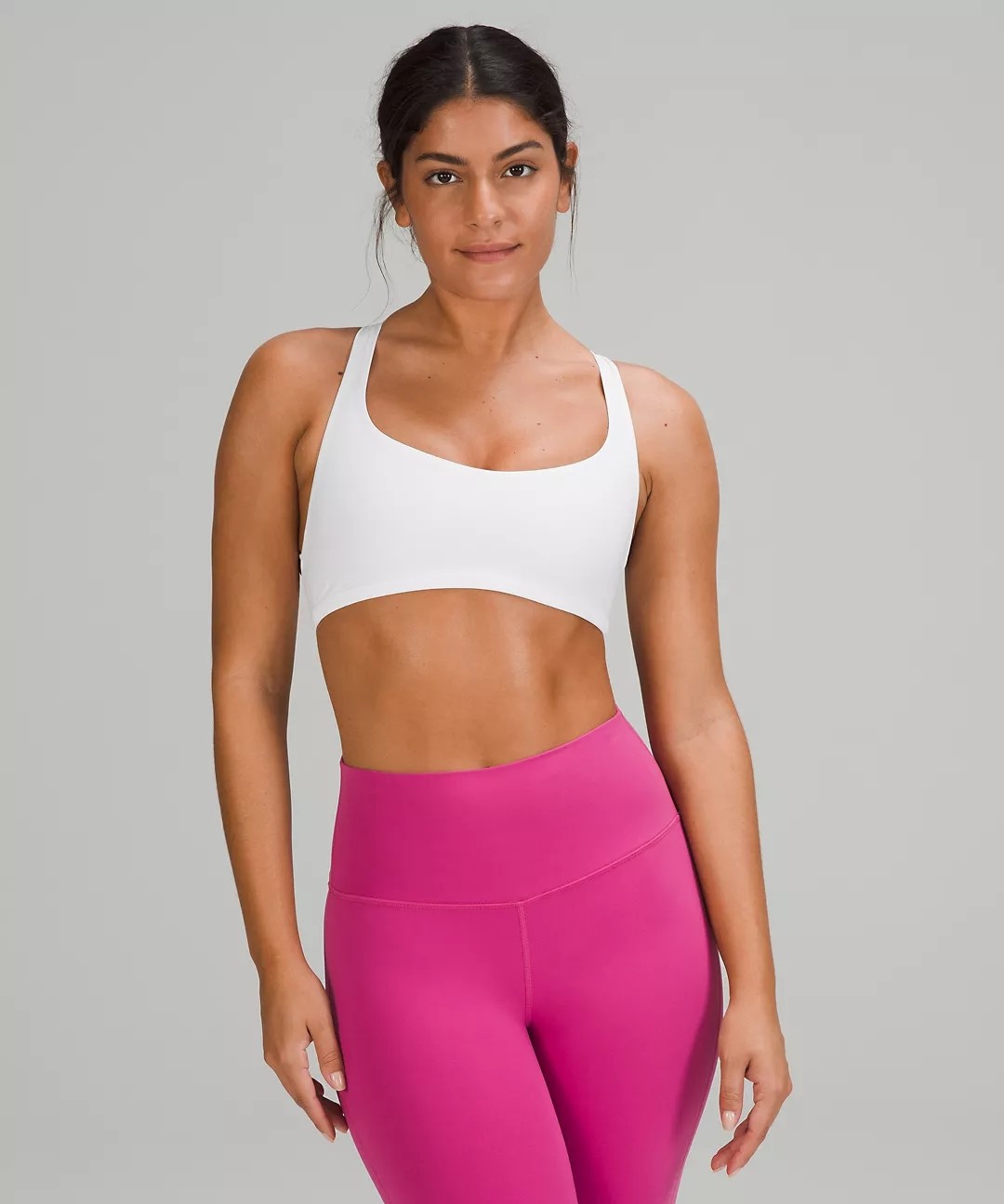 Workout High Impact Sports Bra With Adjustable Straps Cross Back