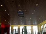 Walnut Veneer Finish Linear Grooved Acoustic Wall Panels Sound Absorption