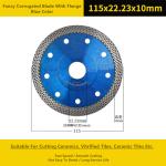 Ceramics 115mm Diamond Cutting Disc , 1.6mm Wet Dry Diamond Blade