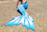 Breathable Ladies Mermaid Tail Graceful Flower Shaped Fin High Elasticity Fabric