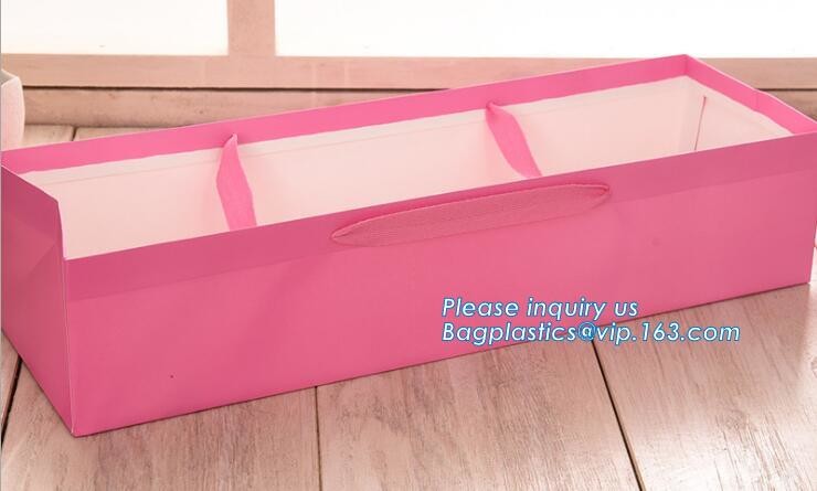 Customcolor life garment grocerybag set flower carrier purple blue pink shopping paper gift bag with logo printed, bagea