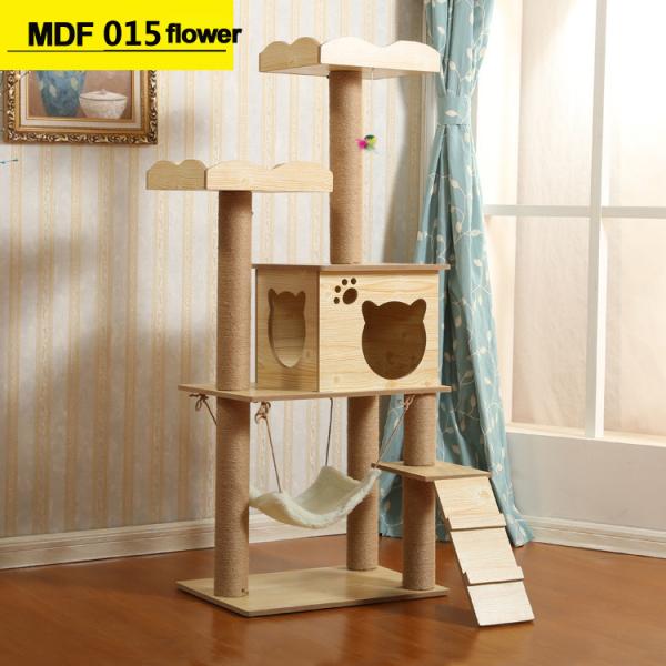 Buy cheap Soft Plush Detachable MDF Wooden Cat Tree from wholesalers