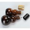 Buy cheap 10-100ml Brown Double Gourd Roller Ball Essential Oil Bottle Empty Rubber Head Dropper from wholesalers