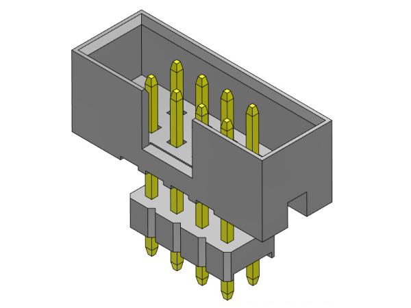 Quality Dual Row Box Header Connector 2.00mm Elevated Stright Dip Type for sale
