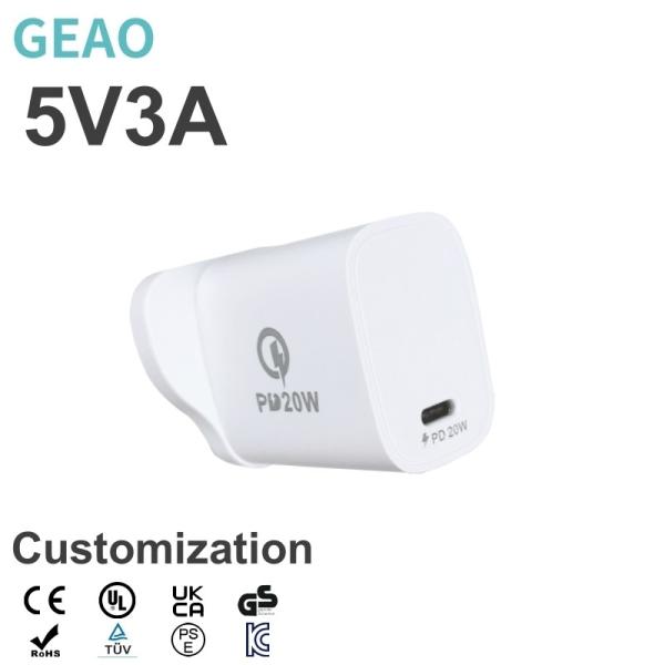 Buy cheap 5V 3A GaN Fast Charger PD 20W GaN Usb C Charger With Fireproof PC Material from wholesalers