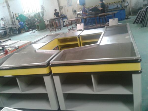 Buy cheap Metallic Supermarket Checkout Counter Automatic Equipment 110V / 220V 1 year Guarantee from wholesalers