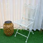 Transparent Outdoor Garden Bistro Cafe Vintage Square Metal Wrought Iron Folding