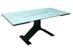Ceramic Topped Extension Dining Table 2.1 Meter Stainless Base Customized Color
