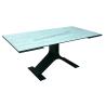 Buy cheap Ceramic Topped Extension Dining Table 2.1 Meter Stainless Base Customized Color from wholesalers