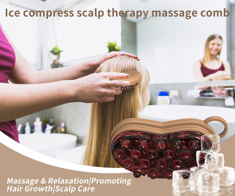 Ice Therapy Scalp Massager – Reusable Cooling Hair Brush For Men, Women & Kids | OEM Silicone Brush For Hair Salons, Gift Sets, Spa & Home Use