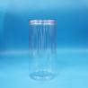 Buy cheap Clear PET Cylinder Round Food Grade Plastic Candy Cookies Food Jars Screw Clear Caps from wholesalers