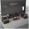Buy cheap Black Leather Office Sofa Modular For Company Business Reception OEM ODM from wholesalers