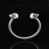 Buy cheap Mighty Opening Double Skull Stainless Steel Twisted Wire Men's Explosive Bracelet from wholesalers