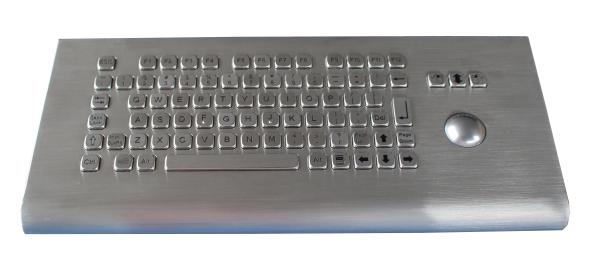 Buy cheap IP65 waterproof mountable stainless steel kiosk metal keyboard with trackball from wholesalers