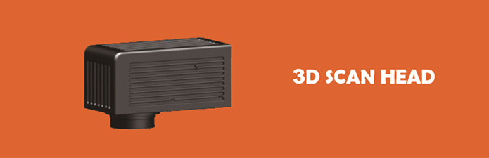 3d Laser Scanning Head Black Metal Material With Wave Length 1064nm