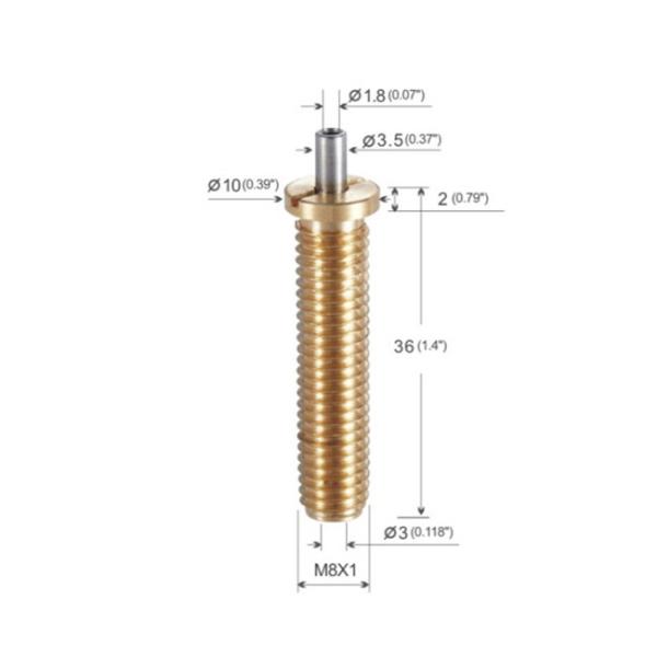 Buy cheap Brass Material aircraft cable grippers With Long Screw Fitting 10x36mm YW86413 from wholesalers