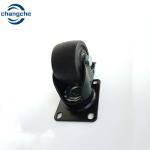 Black Swivel Plate Caster Wheels with Brake Lock Heavy Duty Wheels