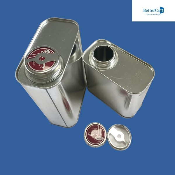 White Rectangular One Gallon Metal Can Tinplate Material For Engine Oil