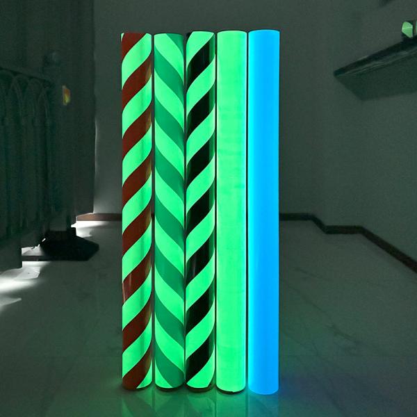 2-12h Waterproof Self Adhesive Photoluminescent Sheeting 1.22*45.72m For Safety