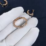 Elegant 18K Gold Diamonds Serpenti Viper Ring Diamond With White MOP Ring Yellow