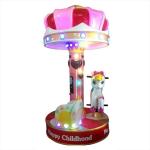 Amusement Park Mini Carousel Kiddie Ride Horse Machine For Children 110KG Load