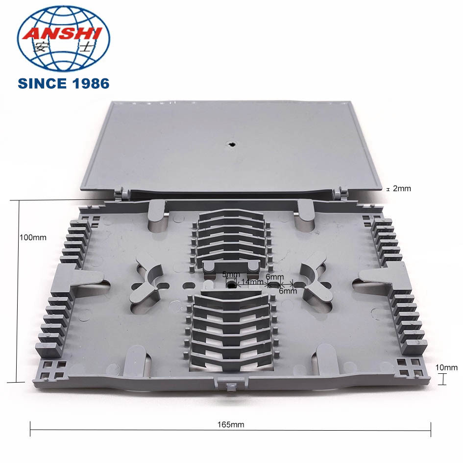ABS Flexible Rack Mount Fiber Optic Splice Tray Protective Distribution Box