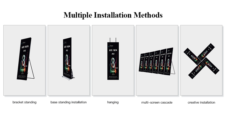 High Tech Epistar LED Chip Advertising LED Poster W640xH1920mm Panel Size