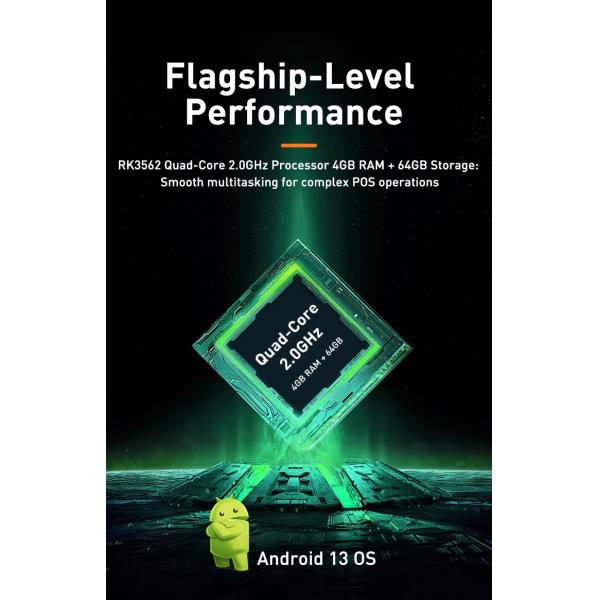 Hanbu 8 Inch Handheld POS Terminal with 4GB RAM 64GB SSD Android 12