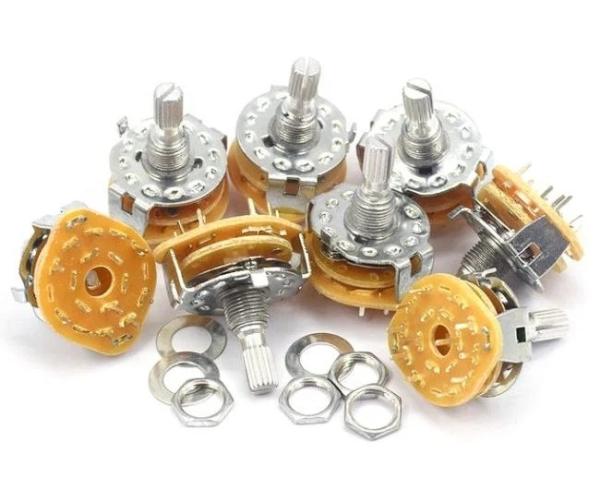 Buy cheap 4 Pole 5 Position Rotary Switch RS25-1-12 Shaft 500V 50-60Hz 1minute Rotary Voltage Selector Switch from wholesalers