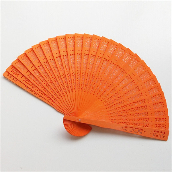 Personalized Foldable Hand Fans Custom Colorful Sandalwood Folding Hand Fan