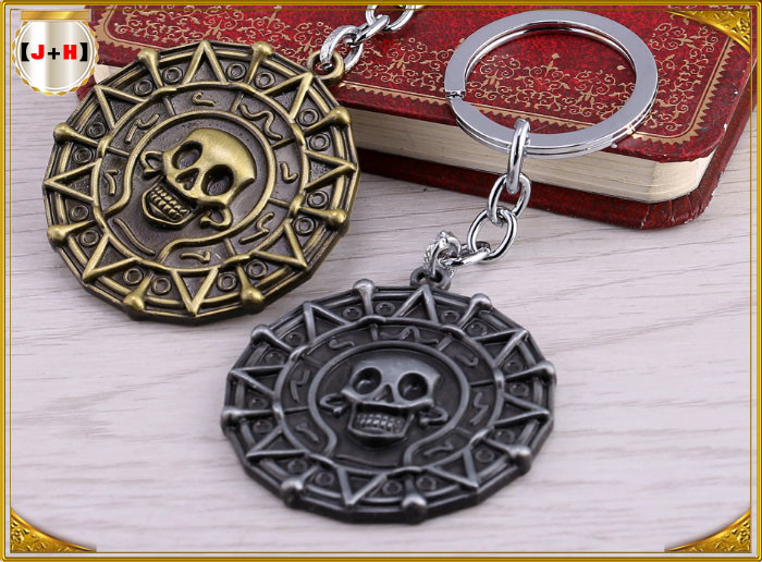 Retractable Detachable Metal Key Chain Ring With Metal Pendant Laser Engraved Logo