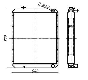 Buy cheap 840mm Height PC120-6 Excavator Radiator 203-03-67111 203-03-67110 from wholesalers