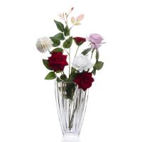 Buy cheap Classic Crystal Transparent Clear Glass Cylinder Round Vase for Decoration product