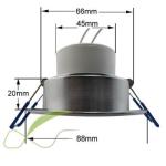 3W 30º High Lumen led downlight replacement, Aluminum led Ceiling Spot lamp
