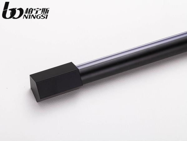 Buy cheap Black Color 0.6mm Thickness 19mm Curtain Pole Ends Square Shape from wholesalers