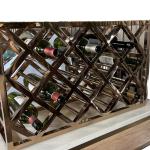 Non Faded Stainless Steel Metal Fabrication Mirror Surface Metal Wine Rack Rose