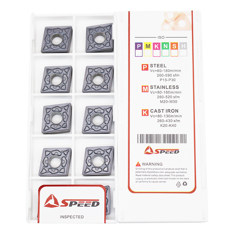 Square Carbide Turning Insert PCD Coating High Precision CNMG120408-PM