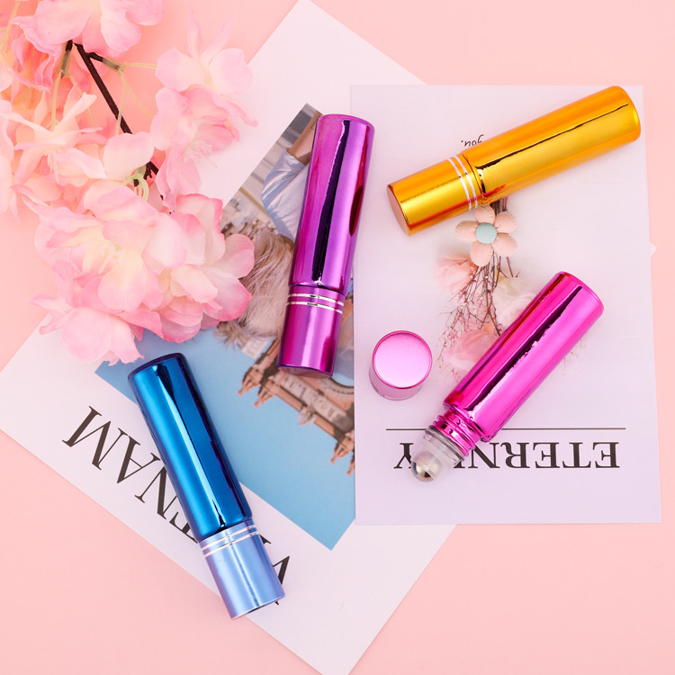 10ml UV Gold Rollerball Perfume Bottles Wholesale With Metal Roller Ball
