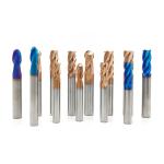 HRC55 Golden Color 4 Flute Long Shank Square End Mill Cutter 1/4 Inch Coating