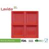 Buy cheap Red Color Melamine Compartment Food Tray 21.5 x 2.4cm Tasteless Endurable FDA Pass from wholesalers