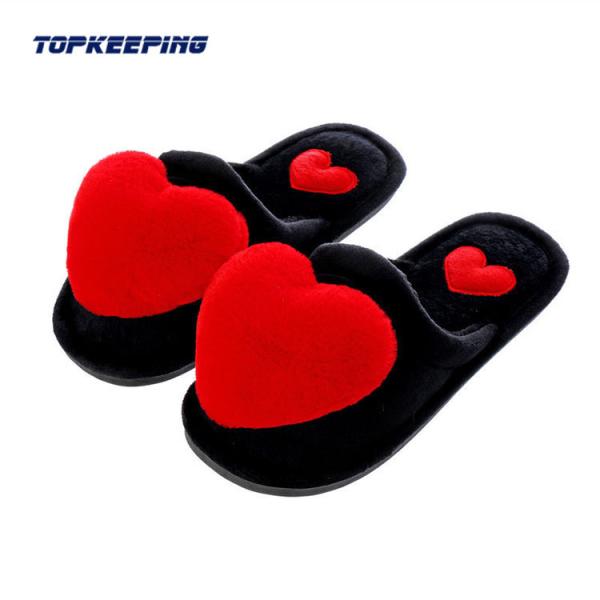 Buy cheap Ladies Open Heel Plush Furry Bedroom Slippers from wholesalers