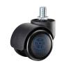 Buy cheap 2" Wheel Black Pu Soft Twin Wheel Casters M10x15mm Threaded Stem from wholesalers