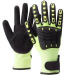 HPPE Knitted Black Mechanic Gloves EN388 Cut 5 Safety Gloves For Oilfield