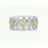 Buy cheap Diamond Ring 18K Yellow Gold Lotus Design Ring with VVS Diamonds J1FK02Z00W from wholesalers