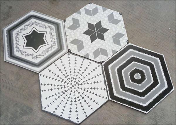 Buy cheap 520*600 Hexagon Decorative Ceramic Tile 8mm Thickness Modern Style 520*600mm from wholesalers