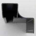 4 Meters JY-2080 Black Plastic U Channel 40mm For Roller Track