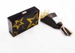 Fashionable Yellow Glitter Stars Acrylic Clutch Bag Women Evening Party Purse