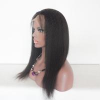 Buy cheap Yaki style 130% density full lace wig/ lace front wig remy human hair product