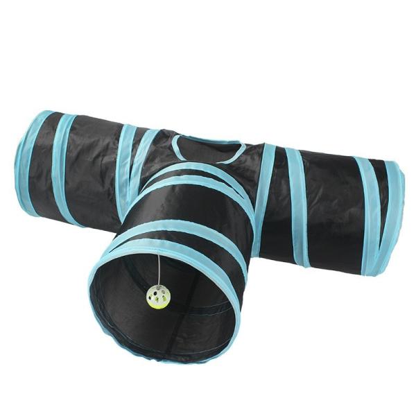 Pet Cat Tunnel Supplies Cat Ring Paper Three-Way Tunnel Cat Toy Drill Climbing