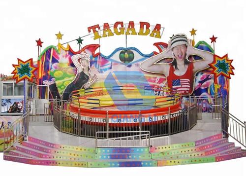 Buy cheap Fun Carnival Theme Park Rides Disco Tagada Turntable Funfair Rides On Trailer from wholesalers